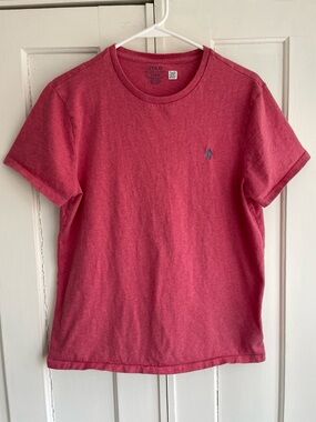 Polo Ralph Lauren Mens M Crew Neck T Shirt Heather Red Navy Pony Cotton Slim